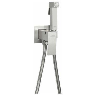 Гигиенический душ со смесителем встраиваемый Hansberge H3077NK, никель фото в интернет-магазине Русалия