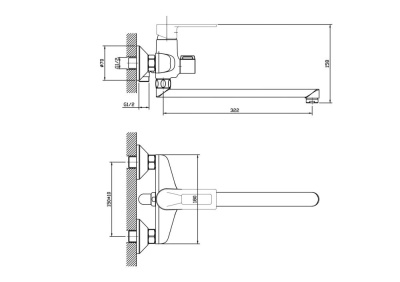 Смеситель для ванны и душа ESKO "Belgrade" (BD 31) фото в интернет-магазине Русалия