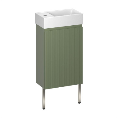 Тумба с раковиной WC Area 40 см матовый зеленый 221805004 Wellsee фото в интернет-магазине Русалия