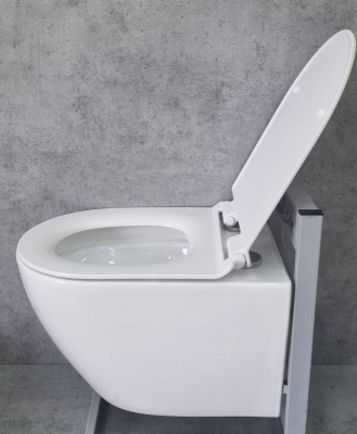 Унитаз подвесной CeramaLux 2196 -2 белый фото в интернет-магазине Русалия