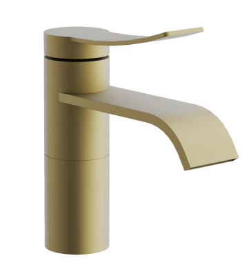 Смеситель для раковины BELZ брашированное золото (B10812-5) фото в интернет-магазине Русалия