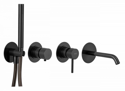 Смеситель для ванны Remer X Style X96S03ROXXCFP, черный брашированный хром фото в интернет-магазине Русалия