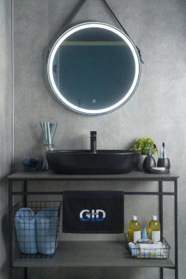 Раковина накладная овальная черная матовая Bm1346 GID фото в интернет-магазине Русалия