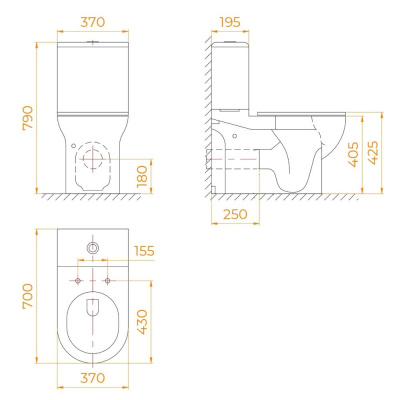 Унитаз с бачком напольный RGW SW-05 фото в интернет-магазине Русалия