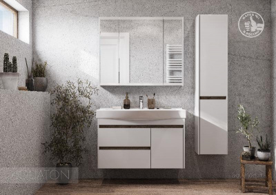 Тумба под раковину AQUATON Нортон 100 белая 1A249001NT010 фото в интернет-магазине Русалия