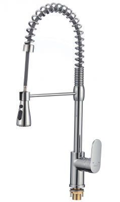 Смеситель для кухни с гибким изливом S-002802 хром Savol фото в интернет-магазине Русалия