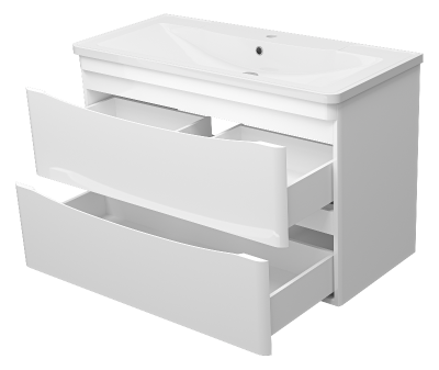 Тумба Атлантик 100 подвесная с раковиной Misty Атлантик 100 Misty фото в интернет-магазине Русалия