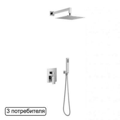 Система для душа скрытого монтажа EXCELLENT Keria AREX.SET.2047CR (хром) фото в интернет-магазине Русалия