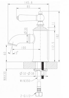 Смеситель для умывальника Art хром F175109C Bravat фото в интернет-магазине Русалия