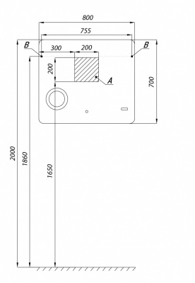 Зеркало Элио 80 1A194102EO010 Акватон фото в интернет-магазине Русалия