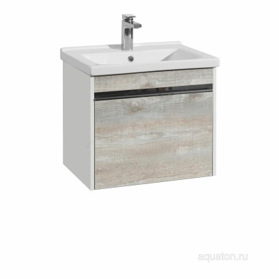 Тумба под раковину AQUATON Капри 60 бетон пайн 1A230101KPDA0 фото в интернет-магазине Русалия