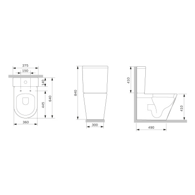 C8F8600SC Func унитаз-компакт безободковый с сиденьем микролифт Am.Pm фото в интернет-магазине Русалия
