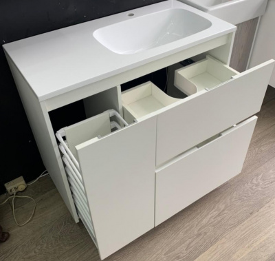 Тумба с раковиной Барселона 90 напольная ПРАВАЯ Style Line фото в интернет-магазине Русалия