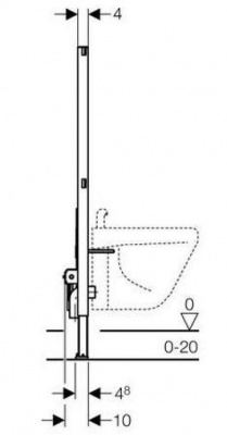 Монтажный элемент Geberit Duofix 111.520.00.1 для биде фото в интернет-магазине Русалия