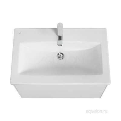 Тумба под раковину AQUATON Сохо 75 белый глянец 1A258101AJ010 фото в интернет-магазине Русалия