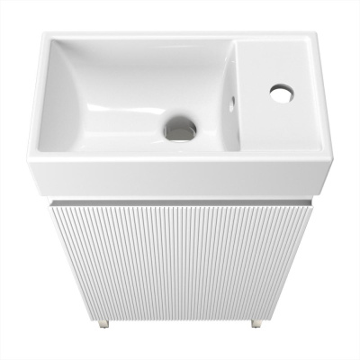 Тумба с раковиной WC Area 40 см матовый белый 221801003 Wellsee фото в интернет-магазине Русалия