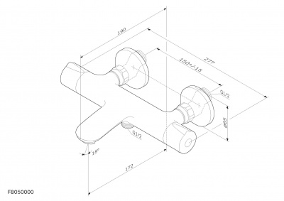F8050000 Like, смеситель д/ванны/душа с термостатом, хром, шт фото в интернет-магазине Русалия