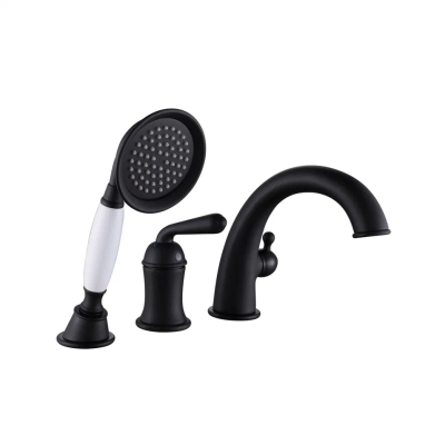 Смеситель на борт ванны Rose R0212H, черный фото в интернет-магазине Русалия