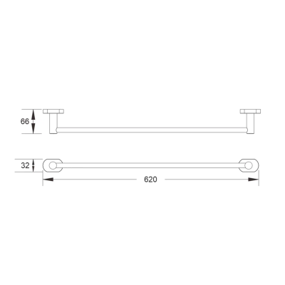 Полотенцедержатель Shevanik SG5117, хром фото в интернет-магазине Русалия
