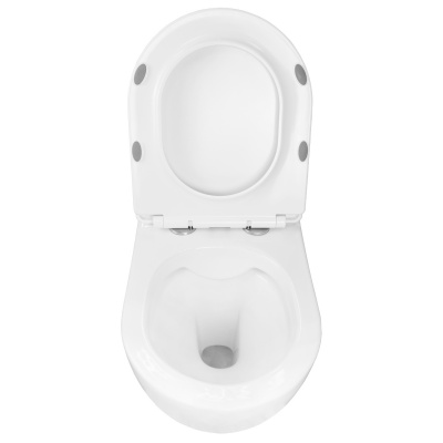 Унитаз подвесной безободковый Fatto AZ-1049WS с сиденьем микролифт Azario фото в интернет-магазине Русалия