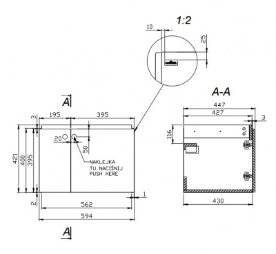 Подстолье Colour 60 SZ-COL-CM/COL/60 БЕЗ раковины Cersanit фото в интернет-магазине Русалия