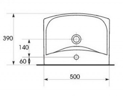 Раковина Carina 50 UM-CAR50/1 Cersanit фото в интернет-магазине Русалия