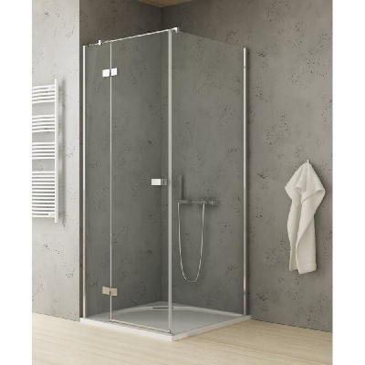 Душевое ограждение NEW TRENDY REFLEXA L 100x90x200 EXK-5130 (хром) фото в интернет-магазине Русалия