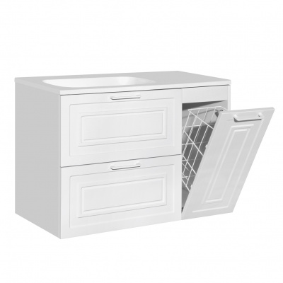 Тумба с раковиной Альба 90 подвесная ЛЕВАЯ Style Line фото в интернет-магазине Русалия