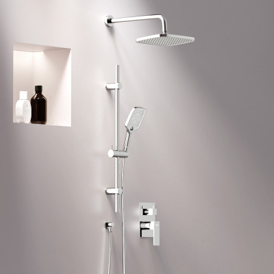 953530000 Gala встраиваемая душевая система душевым смесителем и штангой, хром Damixa фото в интернет-магазине Русалия