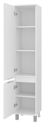 Шкаф - пенал Enfida 35 универсальный левый (белый) ENF-05035-010L Brevita фото в интернет-магазине Русалия