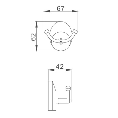 Крючок для ванной комнаты Haiba HB1605-2, хром фото в интернет-магазине Русалия