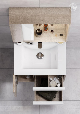 Зеркальный шкаф AQUATON Бостон 75 дуб эврика 1A240302BN010 фото в интернет-магазине Русалия