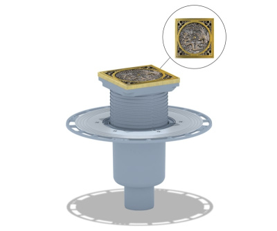 Душевой трап Bronze de Luxe 21986-5902, бронза фото в интернет-магазине Русалия