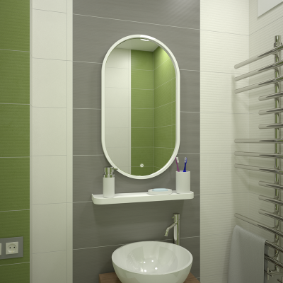 Зеркало с подсветкой Prime White 450x800 ореольная подсветка ЗЛП1099 Continent фото в интернет-магазине Русалия