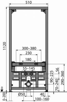 Инсталляционная система для биде A105/1120 ALCAPLAST фото в интернет-магазине Русалия