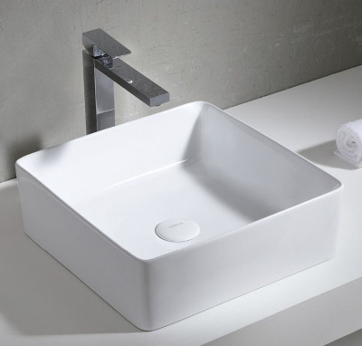 Раковина накладная квадратная AZ41120 Azario фото в интернет-магазине Русалия