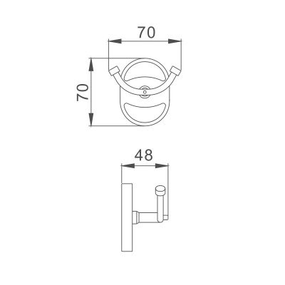 Крючок для ванной комнаты Haiba HB1905-2, хром фото в интернет-магазине Русалия