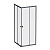 W87G-403-8080-BT Sunny душ огражд квадратн, раздвижн двери 80x80 черный,стекло прозрачн Am.Pm фото в интернет-магазине Русалия