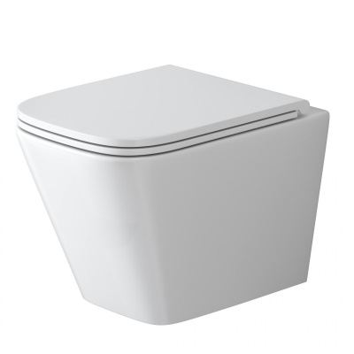 Унитаз подвесной безободковый с сиденьем микролифт GR-4479SQ tornado Grossman фото в интернет-магазине Русалия