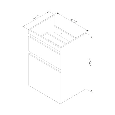 M85AFSX0602WG X-Joy, База под столешницу для стиральной машины, напольная, 60 см, 2 ящика, белый гля Am.Pm фото в интернет-магазине Русалия