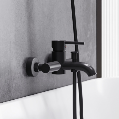 361000300 Scandinavian Pure, смеситель для ванной и душа, чёрный фото в интернет-магазине Русалия