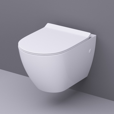 BOND F02-10 Унитаз подвесной безободковый с сиденьем с микролифтом фото в интернет-магазине Русалия