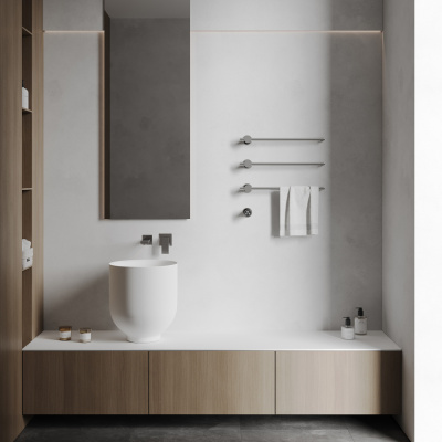 Полотенцесушитель электрический ABBER Charme AH4003 хром фото в интернет-магазине Русалия