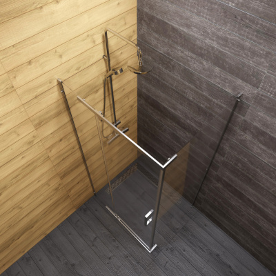 Душевой уголок "Терра-Хром", 120х90, прямоуг. низ. подд. (3 места+сифонD50мм) Тритон Щ0000072196 фото в интернет-магазине Русалия