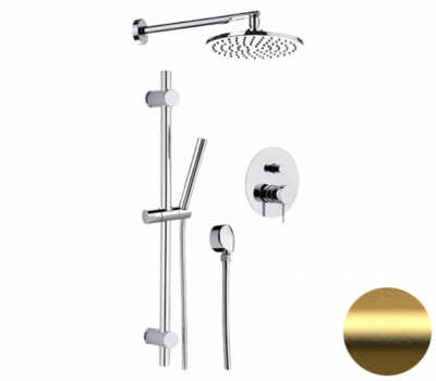 Душевая система Remer X Style X09S01OBG, золото брашированное фото в интернет-магазине Русалия