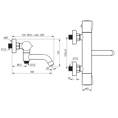 363000000 Scandinavian Pure термостатический смеситель для ванной - душа, хром фото в интернет-магазине Русалия