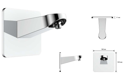 Душевой комплект Inspire VSFW-3I22MT3RMB встраиваемый, термостатический, двухрежимный, черный Vincea фото в интернет-магазине Русалия