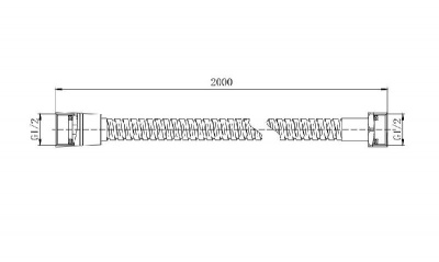 Шланг для душа 200см AQUATEK AQ2102CR фото в интернет-магазине Русалия