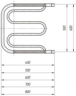 Полотенцесушитель ПМ1 60*60 П Тругор фото в интернет-магазине Русалия