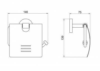 Бумагодержатель с крышкой AQUATEK AQ4609CR БЕТТА фото в интернет-магазине Русалия